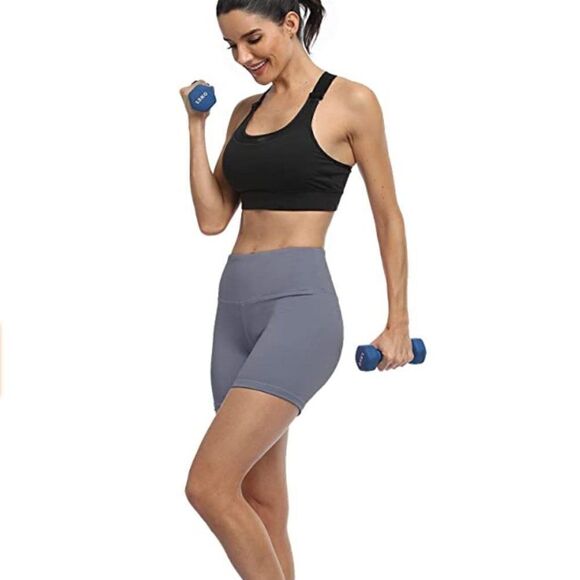 𝅺WOMEN’S High Waist Workout Shorts - Picture 5 of 6